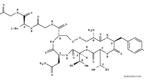 Molecular Structure of 60786-59-6 (CYS-TYR-ILE-THR-ASN-CYS-GLY-LEU-GLY-NH2)