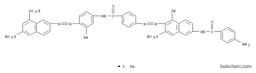 Molecular Structure of 6104-56-9 (trisodium 7-[[4-[[4-[[6-[(4-aminobenzoyl)amino]-1-hydroxy-3-sulphonato-2-naphthyl]azo]benzoyl]amino]-o-tolyl]azo]naphthalene-1,3-disulphonate)