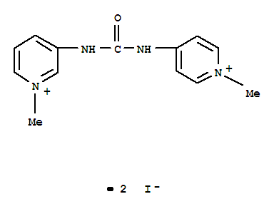61369-04-8,(3,4-bispyridinium-1,1-dimethyl)urea diiodide,Pyridinium,1-methyl-3-[[[(1-methylpyridinium-4-yl)amino]carbonyl]amino]-, diiodide (9CI);HH 54
