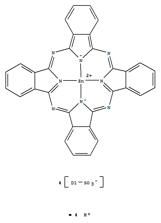 Zincate(4-),[29H,31H-phthalocyanine-C,C,C,C-tetrasulfonato(6-)-kN29,kN30,kN31,kN32]-, hydrogen (1:4)