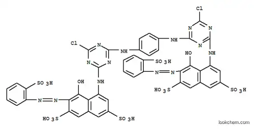 2,7-Naphthalenedisulfonicacid,4,4'-[1,4-phenylenebis[imino(6-chloro-1,3,5-triazine-4,2-diyl)imino]]bis[5-hydroxy-6-[2-(2-sulfophenyl)diazenyl]-