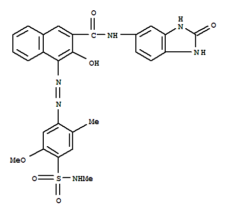 2-Naphthalenecarboxamide,N-(2,3-dihydro-2-oxo-1H-benzimidazol-5-yl)-3-hydroxy-4-[2-[5-methoxy-2-methyl-4-[(methylamino)sulfonyl]phenyl]diazenyl]-(61951-98-2)