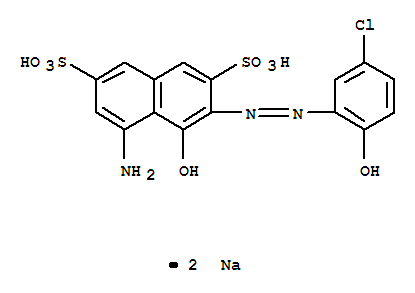 2,7-Naphthalenedisulfonicacid, 5-amino-3-[2-(5-chloro-2-hydroxyphenyl)diazenyl]-4-hydroxy-, sodium salt(1:2)