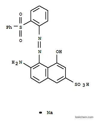 Molecular Structure of 6245-60-9 (sodium 6-amino-4-hydroxy-5-[[2-(phenylsulphonyl)phenyl]azo]naphthalene-2-sulphonate)