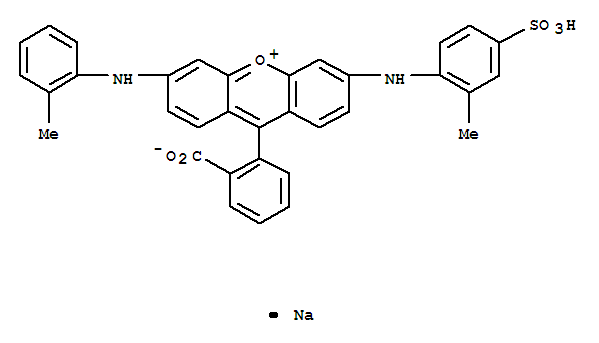 hydrogen 9-(2-carboxylatophenyl)-3-(2-methylanilino)-6-(2-methyl-4-sulphoanilino)xanthylium, monosodium salt CAS NO.6252-76-2