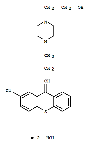 1-Piperazineethanol,4-[3-(2-chloro-9H-thioxanthen-9-ylidene)propyl]-, hydrochloride (1:2)