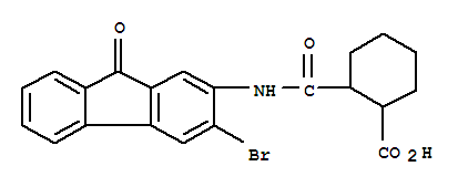 Cyclohexanecarboxylicacid, 2-[[(3-bromo-9-oxo-9H-fluoren-2-yl)amino]carbonyl]- cas  6341-17-9