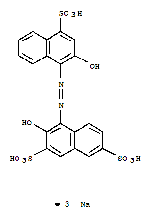 2,7-Naphthalenedisulfonicacid, 3-hydroxy-4-[2-(2-hydroxy-4-sulfo-1-naphthalenyl)diazenyl]-, sodium salt(1:3)
