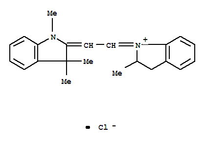 1H-Indolium,1-[2-(1,3-dihydro-1,3,3-trimethyl-2H-indol-2-ylidene)ethylidene]-2,3-dihydro-2-methyl-,chloride (1:1)