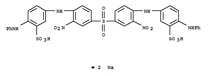Benzenesulfonic acid,3,3'-[sulfonylbis[(2-nitro-4,1-phenylene)imino]]bis[6-(phenylamino)-, sodiumsalt (1:2)