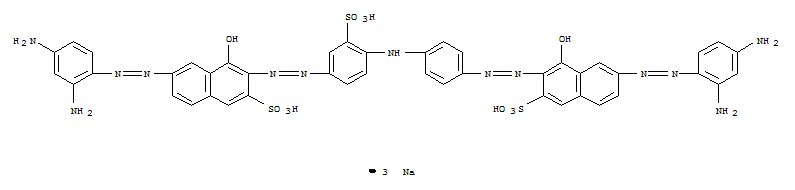 trisodium,(3Z)-6-[(2,4-diaminophenyl)diazenyl]-3-[[4-[4-[(2Z)-2-[7-[(2,4-diaminophenyl)diazenyl]-1-oxo-3-sulfonatonaphthalen-2-ylidene]hydrazinyl]-2-sulfonatoanilino]phenyl]hydrazinylidene]-4-oxonapht