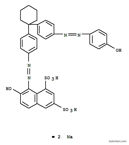 1,3-Naphthalenedisulfonicacid,7-hydroxy-8-[2-[4-[1-[4-[2-(4-hydroxyphenyl)diazenyl]phenyl]cyclohexyl]phenyl]diazenyl]-,sodium salt (1:2)