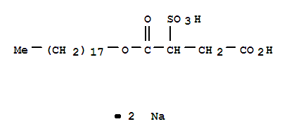 Butanedioic acid,2-sulfo-, 1-octadecyl ester, sodium salt (1:2)