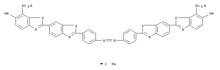 [2,6'-Bibenzothiazole]-7-sulfonicacid, 2',2'''-(1,2-diazenediyldi-4,1-phenylene)bis[6-methyl-, sodium salt (1:2)