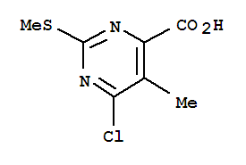 6623-83-2,6-chloro-5-methyl-2-(methylsulfanyl)pyrimidine-4-carboxylic acid,NSC 55454