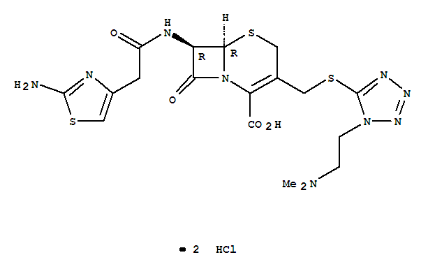 5-Thia-1-azabicyclo[4.2.0]oct-2-ene-2-carboxylicacid,7-[[2-(2-amino-4-thiazolyl)acetyl]amino]-3-[[[1-[2-(dimethylamino)ethyl]-1H-tetrazol-5-yl]thio]methyl]-8-oxo-,hydrochloride (1:2), (6R,7R)-