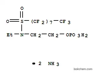 Molecular Structure of 67969-69-1 (Diammonium N-ethylheptadecafluoro-N-[2-(phosphonatooxy)ethyl]octanesulfonamidate)