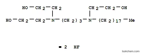Molecular Structure of 6818-37-7 (BIS(HYDROXYETHYL)-AMINOPROPYL-N-HYDROXYETHYL-OCTADECYLAMINE DIHYDROFLUORIDE)