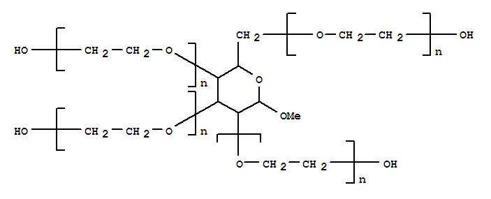 alpha-Hydro-omega-hydroxypoly(oxy-1,2-ethanediyl) ether with methyl beta-D-glucopyranoside (4:1)