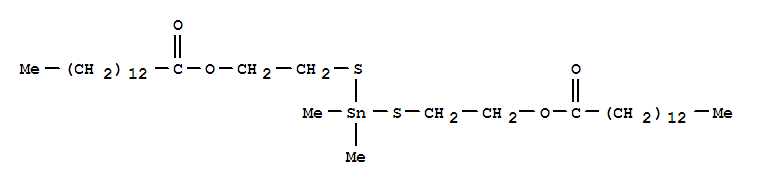 Tetradecanoic acid,1,1'-[(dimethylstannylene)bis(thio-2,1-ethanediyl)] ester