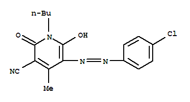 3-Pyridinecarbonitrile,1-butyl-5-[2-(4-chlorophenyl)diazenyl]-1,2-dihydro-6-hydroxy-4-methyl-2-oxo-