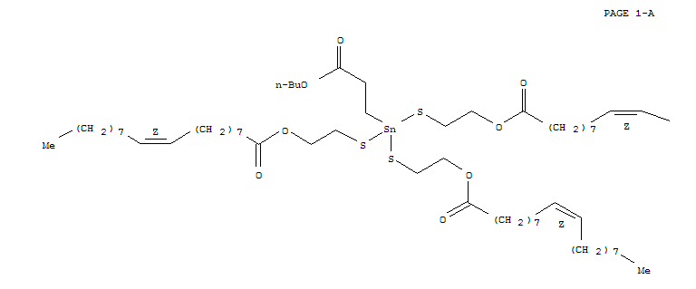 9-Octadecenoic acid(9Z)-, 1,1',1''-[[(3-butoxy-3-oxopropyl)stannylidyne]tris(thio-2,1-ethanediyl)]ester