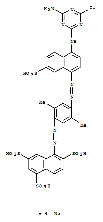 1,3,6-Naphthalenetrisulfonicacid,5-[2-[4-[2-[4-[(4-amino-6-chloro-1,3,5-triazin-2-yl)amino]-7-sulfo-1-naphthalenyl]diazenyl]-2,5-dimethylphenyl]diazenyl]-,sodium salt (1:4)