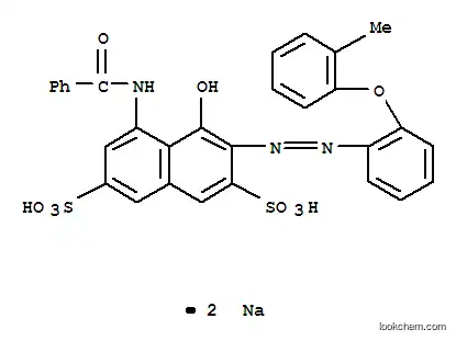 Molecular Structure of 70210-37-6 (disodium 5-(benzoylamino)-4-hydroxy-3-[[2-(2-methylphenoxy)phenyl]azo]naphthalene-2,7-disulphonate)