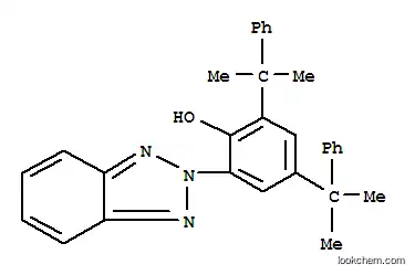 Molecular Structure of 70321-86-7 (2-(2H-Benzotriazol-2-yl)-4,6-bis(1-methyl-1-phenylethyl)phenol)