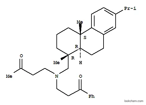 Molecular Structure of 70776-86-2 ([1R-(1alpha,4abeta,10aalpha)]-4-[[[7-isopropyl-1,2,3,4,4a,9,10,10a-octahydro-1,4a-dimethylphenanthren-1-yl]methyl](3-oxo-3-phenylpropyl)amino]butan-2-one)