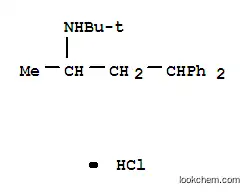 Molecular Structure of 7082-21-5 (N-(4,4-diphenylbutan-2-yl)-2-methyl-propan-2-amine hydrochloride)