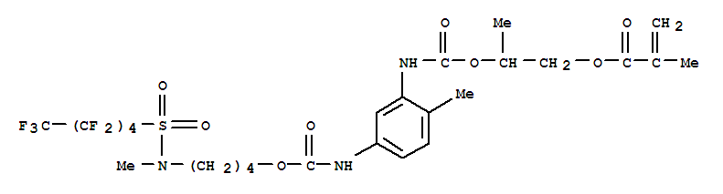 70900-37-7,2-[[[[2-methyl-5-[[[4-[methyl[(undecafluoropentyl)sulphonyl]amino]butoxy]carbonyl]amino]phenyl]amino]carbonyl]oxy]propyl methacrylate,2-[[[[2-methyl-5-[[[4-[methyl[(undecafluoropentyl)sulphonyl]amino]butoxy]carbonyl]amino]phenyl]amino]carbonyl]oxy]propyl methacrylate