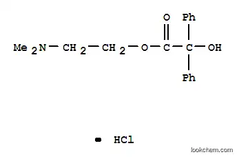 Molecular Structure of 71-79-4 (2-(DIMETHYLAMINO)ETHYL BENZILATE HYDROCHLORIDE)