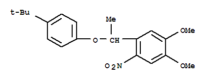Benzene,1-[1-[4-(1,1-dimethylethyl)phenoxy]ethyl]-4,5-dimethoxy-2-nitro-