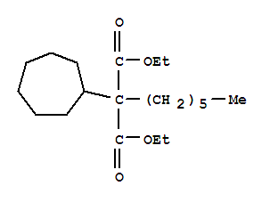 7152-49-0,diethyl 2-cycloheptyl-2-hexyl-propanedioate,Propanedioicacid, cycloheptylhexyl-, diethyl ester (9CI); NSC 19017