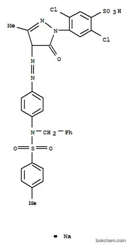 Molecular Structure of 71873-42-2 (sodium 4-[4-[[4-[benzyl(p-tolylsulphonyl)amino]phenyl]azo]-4,5-dihydro-3-methyl-5-oxo-1H-pyrazol-1-yl]-2,5-dichlorobenzenesulphonate)