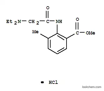 Molecular Structure of 7210-92-6 (methyl 2-[[(diethylamino)acetyl]amino]-3-methylbenzoate monohydrochloride)