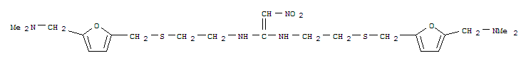 1,1-Ethenediamine, N,N'-bis[2-[[[5-[(dimethylamino)methyl]-2-furanyl]methyl]thio]ethyl]-2-nitro-