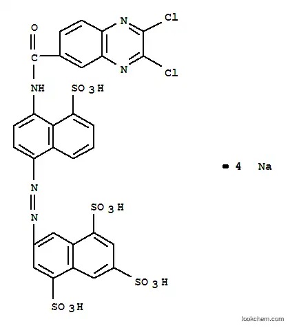 Molecular Structure of 72639-29-3 (tetrasodium 7-[[4-[[(2,3-dichloro-6-quinoxalinyl)carbonyl]amino]-5-sulphonato-1-naphthyl]azo]naphthalene-1,3,5-trisulphonate)