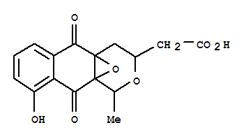 4a,10a-Epoxy-1H-naphtho[2,3-c]pyran-3-aceticacid, 3,4,5,10-tetrahydro-9-hydroxy-1-methyl-5,10-dioxo-, (1S,3R,4aR,10aS)-(9CI)