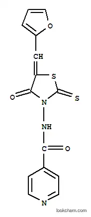 Molecular Structure of 72732-41-3 (N-[(5E)-5-(2-furylmethylidene)-4-oxo-2-sulfanylidene-thiazolidin-3-yl] pyridine-4-carboxamide)