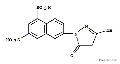 Molecular Structure of 7277-87-4 (6-(4,5-Dihydro-3-methyl-5-oxo-1H-pyrazol-1-yl)naphthalene-1,3-disulfonic acid)
