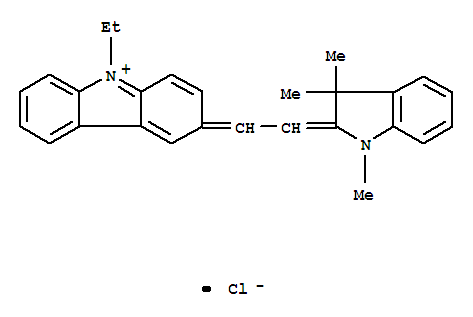 3H-Carbazolium,3-[2-(1,3-dihydro-1,3,3-trimethyl-2H-indol-2-ylidene)ethylidene]-9-ethyl-,chloride (1:1)