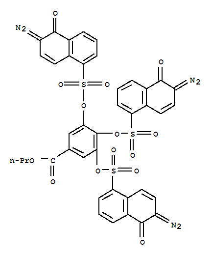 Benzoic acid,3,4,5-tris[[(6-diazo-5,6-dihydro-5-oxo-1-naphthalenyl)sulfonyl]oxy]-, propylester