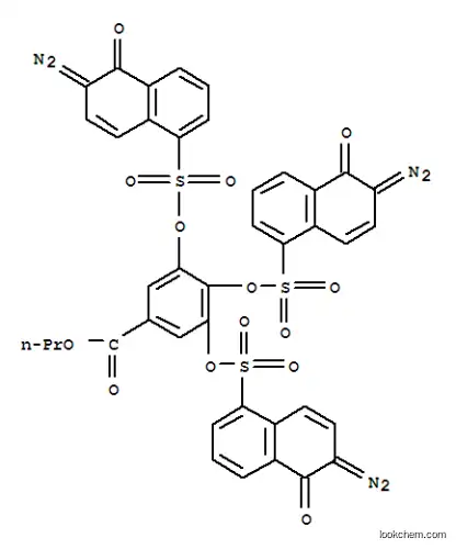 Molecular Structure of 73003-79-9 (propyl 3,4,5-tris[[(6-diazo-5,6-dihydro-5-oxo-1-naphthyl)sulphonyl]oxy]benzoate)