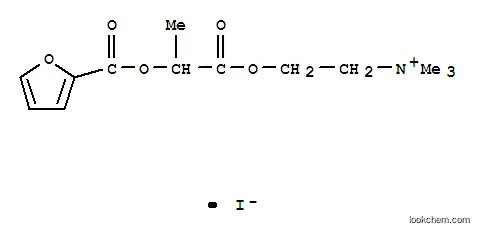 Molecular Structure of 73231-85-3 (2-[2-(furan-2-carbonyloxy)propanoyloxy]ethyl-trimethyl-azanium iodide)