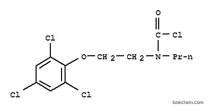 Molecular Structure of 73616-22-5 (propyl[2-(2,4,6-trichlorophenoxy)ethyl]carbamoyl chloride)