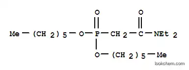 Phosphonic acid, ((diethylcarbamoyl)methyl)-, dihexyl ester