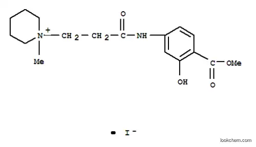 Molecular Structure of 73790-27-9 (Piperidinium, 1-(2-(4-carboxy-3-hydroxycarbanilino)ethyl)-1-methyl-,io dide, methyl ester)