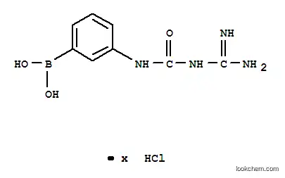 Molecular Structure of 74051-54-0 ([3-(diaminomethylidenecarbamoylamino)phenyl]boronic acid hydrochloride)
